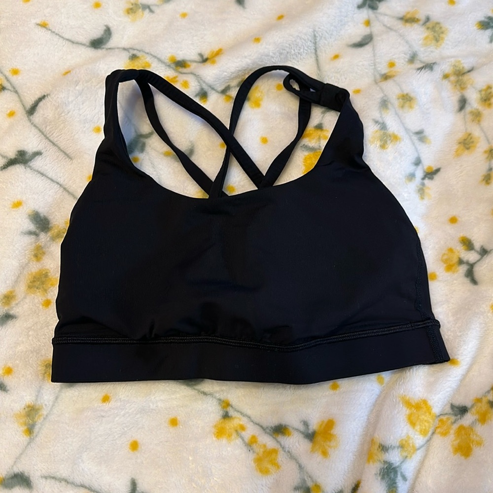 Lululemon Women's Energy Sports Bra Top Racerback Criss Cross Strappy Active 4
